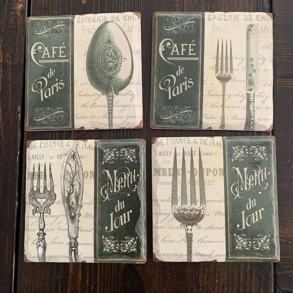 Coasters Stone set of 4 by Destination Collection - Picture 1 of 5